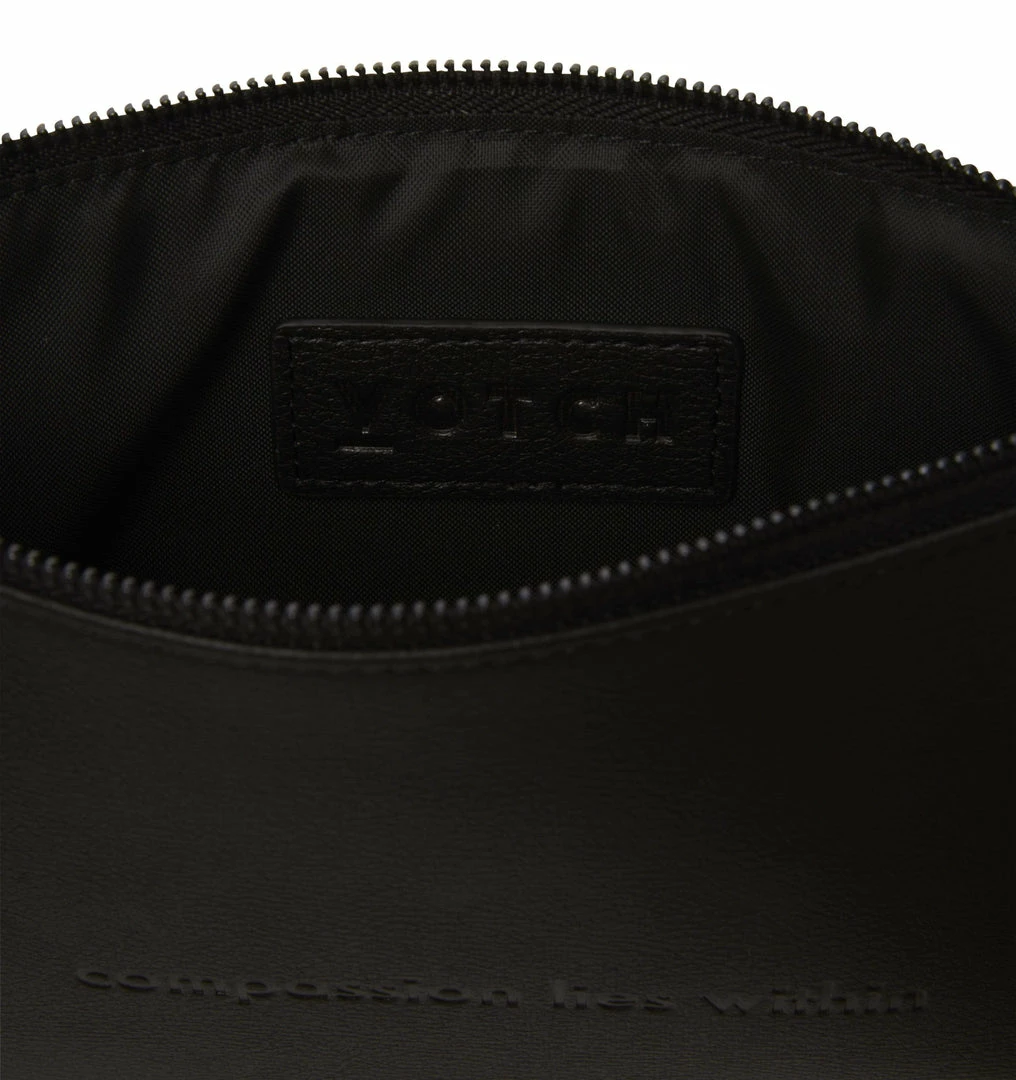 Votch Accessories Classic Essentials Apple Leather Vegan Pouch | Black 7 Votch Accessories Classic Essentials Apple Leather Vegan Pouch | Black
