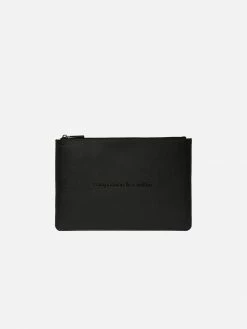 Votch Accessories Classic Essentials Apple Leather Vegan Pouch | Black