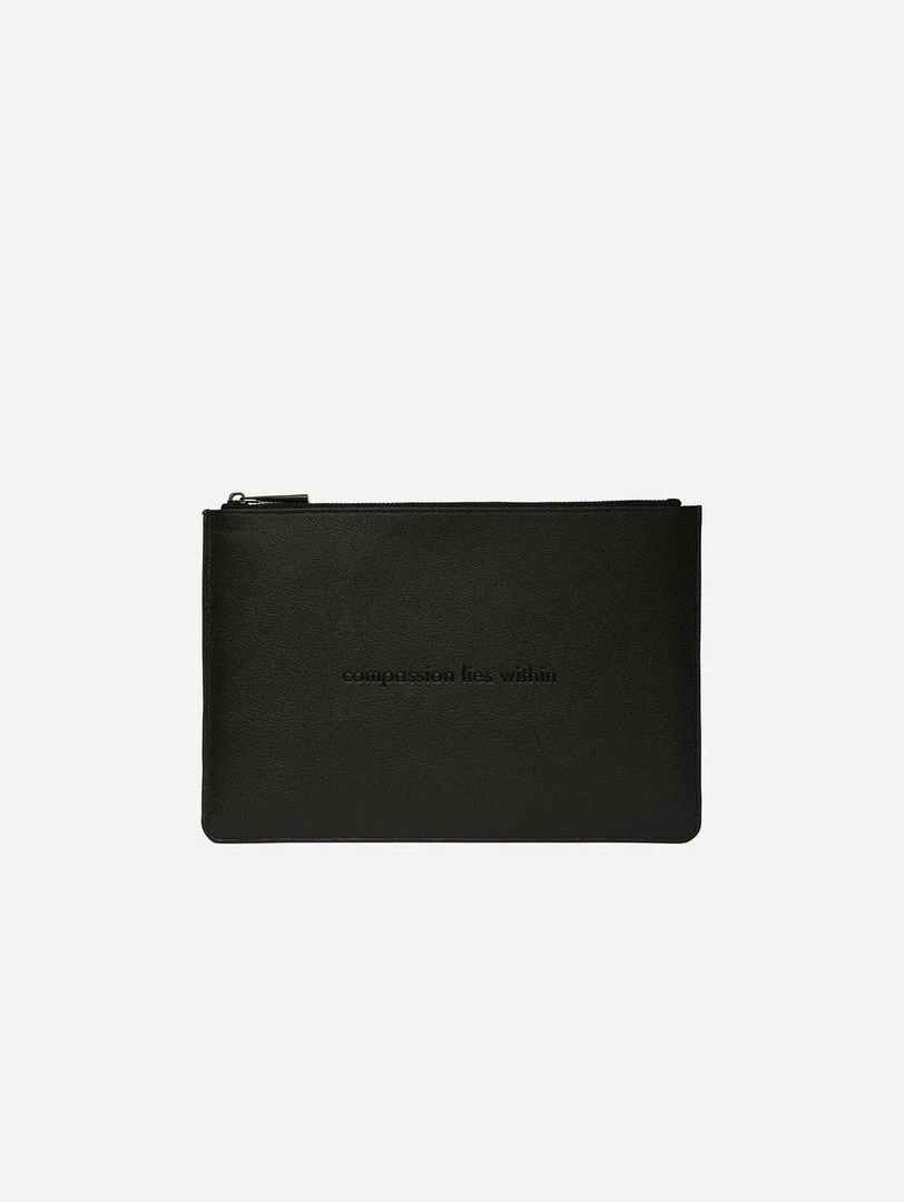 Votch Accessories Classic Essentials Apple Leather Vegan Pouch | Black 3 Votch Accessories Classic Essentials Apple Leather Vegan Pouch | Black