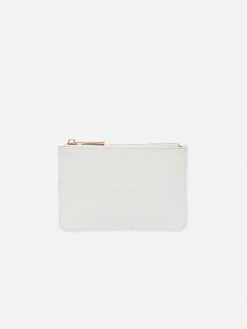 Votch Accessories Classic Essentials Apple Leather Vegan Card Pouch | Light Grey