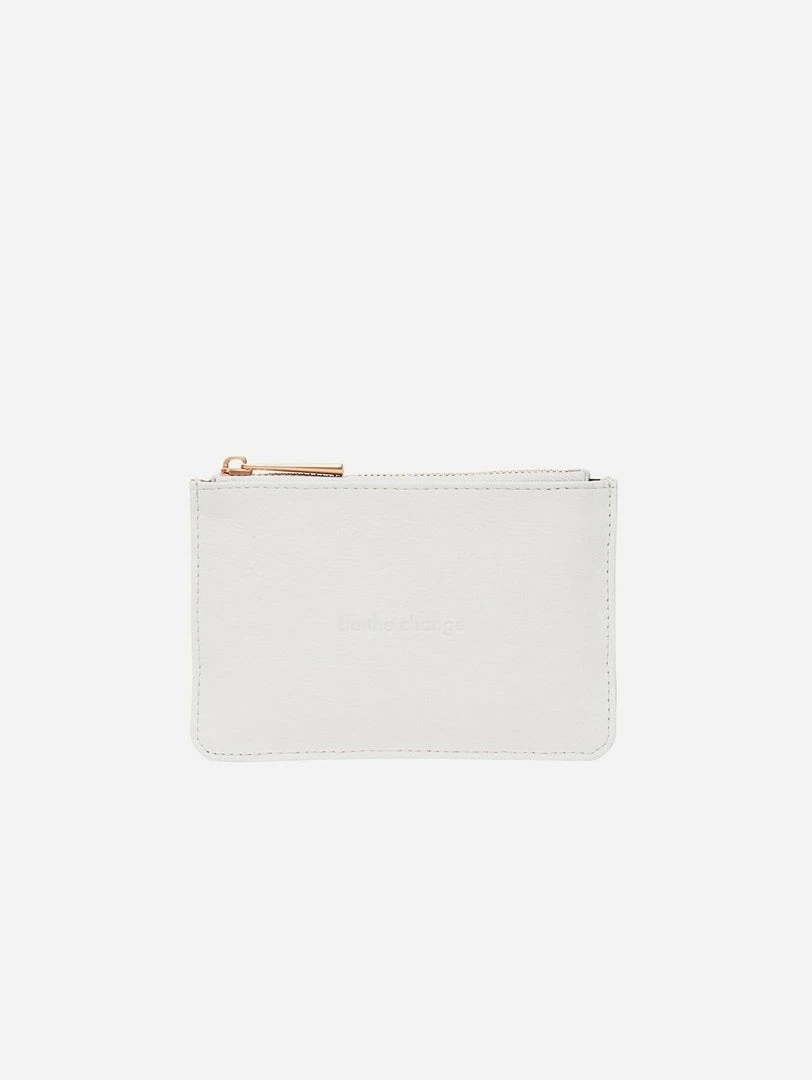 Votch Accessories Classic Essentials Apple Leather Vegan Card Pouch | Light Grey 3 Votch Accessories Classic Essentials Apple Leather Vegan Card Pouch | Light Grey