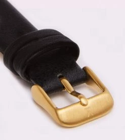 Votch Petite Watch With Gold & White Dial | Black Vegan Leather Strap Accessories