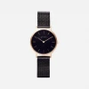 Votch Petite Watch With Gold & Black Dial | Black Mesh Strap Accessories