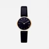 Votch Petite Watch With Gold & Black Dial | Black Vegan Leather Strap 2 Votch Petite Watch With Gold & Black Dial | Black Vegan Leather Strap