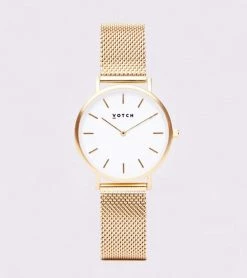 Votch Accessories Petite Watch With Gold & White Dial | Gold Mesh Strap 9 Votch Accessories Petite Watch With Gold & White Dial | Gold Mesh Strap