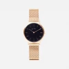 Votch Petite Watch With Gold & Black Dial | Gold Mesh Strap Accessories