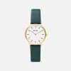 Votch Accessories Petite Watch With Gold & White Dial | Juniper Vegan Leather Strap