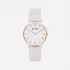 Votch Classic Watch With Gold & White Dial | Light Grey Vegan Leather Strap