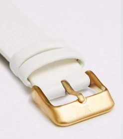 Votch Moment Watch With Gold & White Dial | Off-White Vegan Leather Strap Accessories