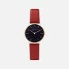 Votch Petite Watch With Gold & Black Dial | Ruby Red Vegan Leather Strap Accessories