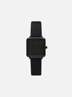 Votch Accessories Kindred Watch With Black Dial | Black Vegan Leather Strap