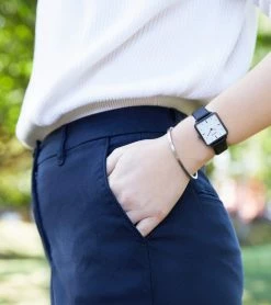 Votch Kindred Watch With Black & White Dial | Black Vegan Leather Strap