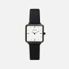 Votch Kindred Watch With Black & White Dial | Black Vegan Leather Strap