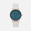 Votch Accessories Lyka Watch With Rose Gold & Blue Dial | Light Grey Vegan Leather Strap