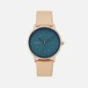 Votch Accessories Lyka Watch With Rose Gold & Blue Dial | Sepia Vegan Leather Strap