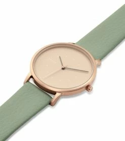 Votch Lyka Watch With Rose Gold & Taupe Dial | Sage Vegan Leather Strap Accessories