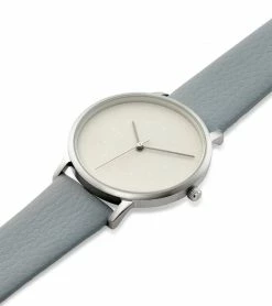Votch Lyka Watch With Silver & Grey Dial | Ocean Grey Vegan Leather Strap
