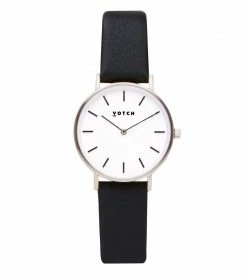 Votch Accessories Petite Watch With Silver & White Dial Gift Set | Multi Vegan Leather & Mesh Straps
