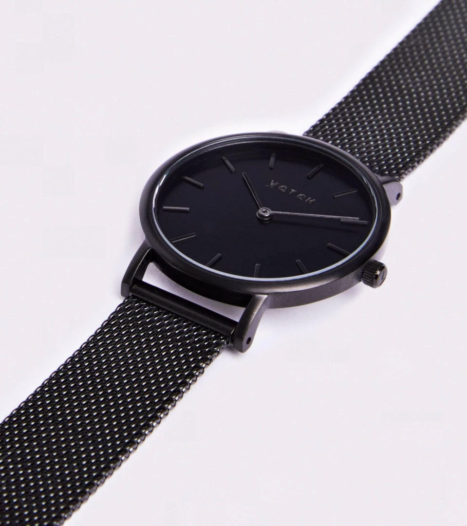 Votch Accessories Petite Watch With Black Dial | Black Mesh Strap 4 Votch Accessories Petite Watch With Black Dial | Black Mesh Strap