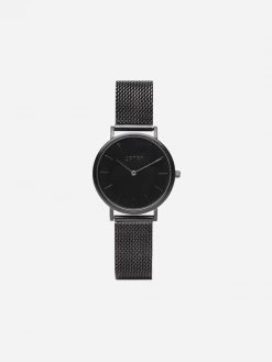 Votch Accessories Petite Watch With Black Dial | Black Mesh Strap