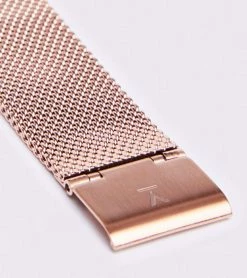 Votch Petite Watch With Rose Gold & White Dial | Rose Gold Mesh Strap