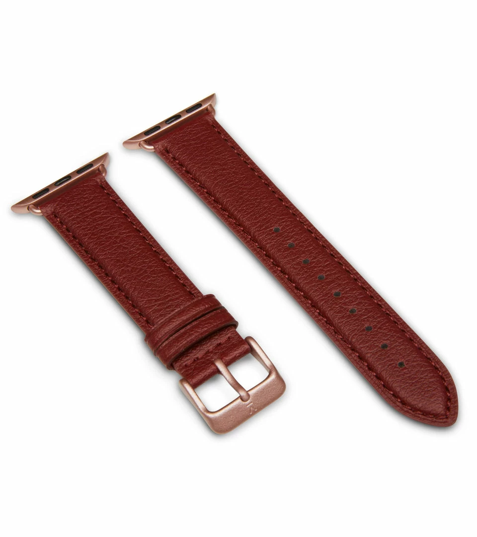 Votch Apple Watch Compatible Vegan Watch Strap | Red & Rose Gold 4 Votch Apple Watch Compatible Vegan Watch Strap | Red & Rose Gold