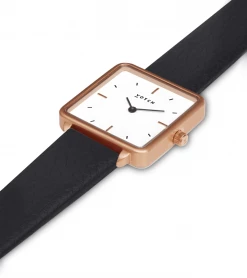 Votch Kindred Watch With Rose Gold & White Dial | Black Vegan Leather Strap Accessories