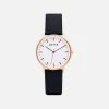 Votch Moment Watch With Rose Gold & White Dial | Black Vegan Leather Strap Accessories