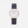 Votch Classic Watch With Rose Gold & White Dial | Dark Grey Vegan Leather Strap
