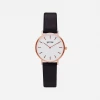 Votch Petite Watch With Rose Gold & White Dial | Dark Grey Vegan Leather Strap Accessories