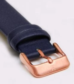 Votch Moment Watch With Rose Gold & White Dial | Navy Vegan Leather Strap Accessories