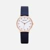 Votch Moment Watch With Rose Gold & White Dial | Navy Vegan Leather Strap Accessories