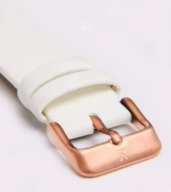 Votch Moment Watch With Rose Gold & White Dial | Off-White Vegan Leather Strap