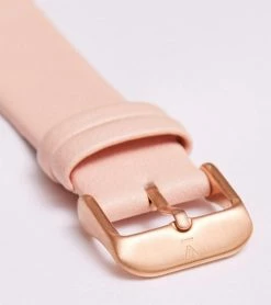 Votch Accessories Classic Watch With Rose Gold & White Dial | Pink Vegan Leather Strap