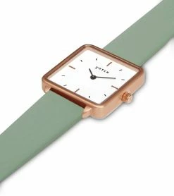 Votch Accessories Kindred Watch With Rose Gold & White Dial | Sage Vegan Leather Strap