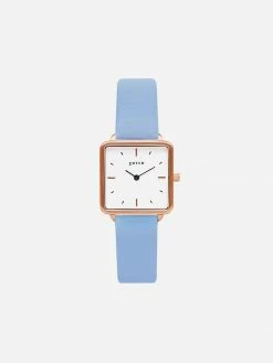 Votch Kindred Watch With Rose Gold & White Dial | Sky Blue Vegan Leather Strap Accessories