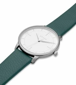 Votch Accessories Aalto Watch With Silver & White Dial | Juniper Vegan Leather Strap