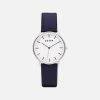 Votch Moment Watch With Silver & White Dial | Navy Vegan Leather Strap Accessories