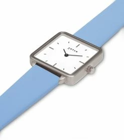 Votch Kindred Watch With Silver & White Dial | Sky Blue Vegan Leather Strap Accessories