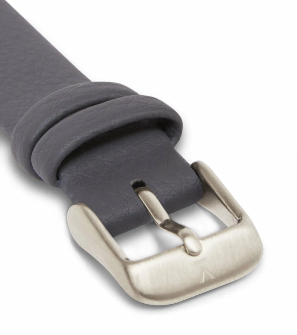 Votch Petite Watch With Silver & White Dial | Slate Grey Vegan Leather Strap 6 Votch Petite Watch With Silver & White Dial | Slate Grey Vegan Leather Strap