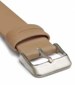 Votch Moment Watch With Silver & White Dial | Tan Vegan Leather Strap Accessories