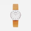 Votch Accessories Classic Watch With Silver & White Dial | Tan Vegan Leather Strap