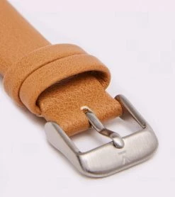 Votch Petite Watch With Silver & White Dial | Tan Vegan Leather Strap Accessories