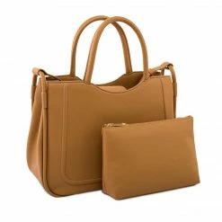Watson & Wolfe Florence Silicone Vegan Leather Bag | Caramel Bags