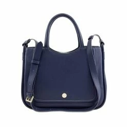 Watson & Wolfe Bags Florence Silicone Vegan Leather Bag | Navy Blue