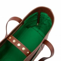 Watson & Wolfe Women's Vegan Gifts Maddox Vegan Leather Tote Bag | Rust & Emerald