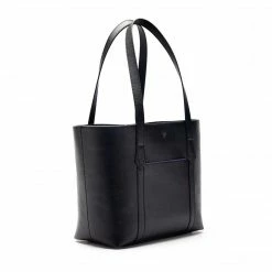 Watson & Wolfe Maddox Vegan Leather Tote Bag | Black & Cobalt Blue