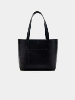 Watson & Wolfe Maddox Vegan Leather Tote Bag | Black & Cobalt Blue
