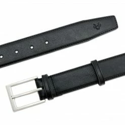 Watson & Wolfe Accessories Miller Classic Vegan Leather Belt | Black