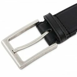 Watson & Wolfe Accessories Miller Classic Vegan Leather Belt | Black